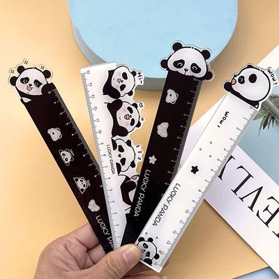 Cute Cartoon Panda Ruler School Supplies High Quality Acrylic Ruler  Creative Drawing Tools Kawaii Stationery Gifts