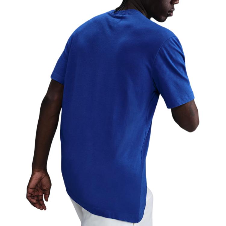 Nike Logo Crew Neck Short Sleeve T-Shirt Men tops Royal-Blue HQ8395-495