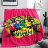 1 Stück The Wiggles Druck Flanelldecke, Hohe Qualität, Bequem für alle Jahreszeiten, Heimdekoration, Wärme und Komfort, Perfekt für Weihnachtsgeschenke217