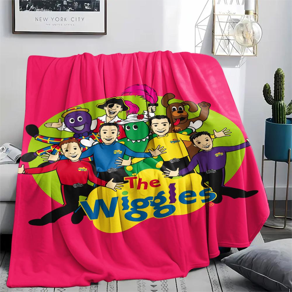 1 Stück The Wiggles Druck Flanelldecke, Hohe Qualität, Bequem für alle Jahreszeiten, Heimdekoration, Wärme und Komfort, Perfekt für Weihnachtsgeschenke217
