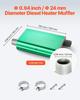 Diesel Heater Muffler, 24mm Diesel Heater Muffler Upgrade, Parking Heaters Mufflers Fit with 2 Clamps and Screws, Aluminum Alloy Upgraded Exhaust Pipe