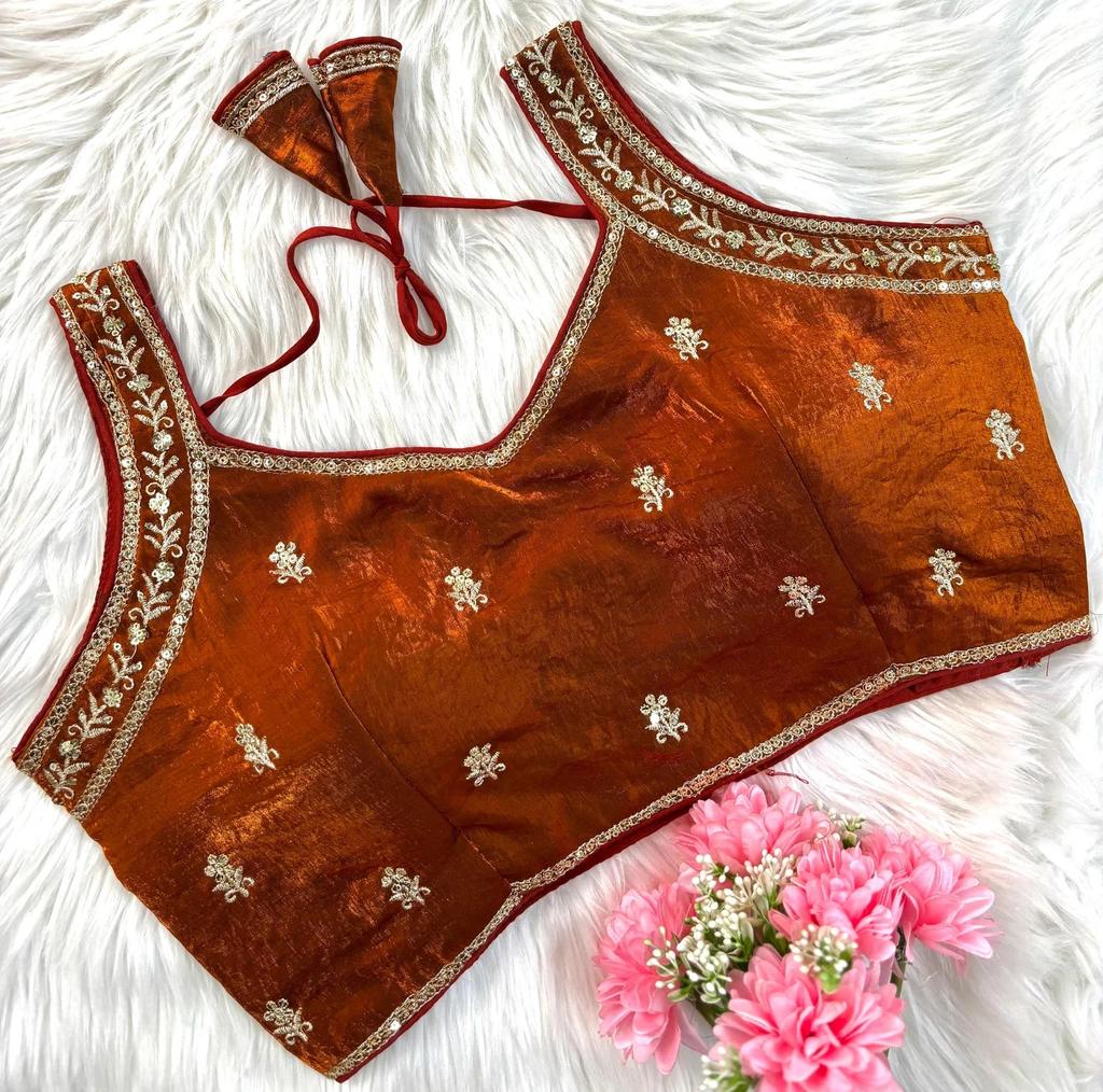 Indian Women's Silk Blend Sleeveless Blouse Bollywood Party Wear Ethnic Choli