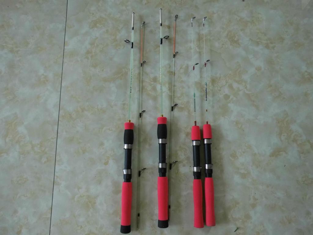 Pevný zimní prut na lední rybolov s měkkou špičkou