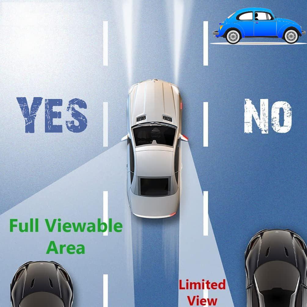 2Pcs 360° Rotating Car Blind Spot Mirror Round Adjustable Car Rearview Sucker Mirror Convex Wide Angle Rearview Auxiliary Mirror