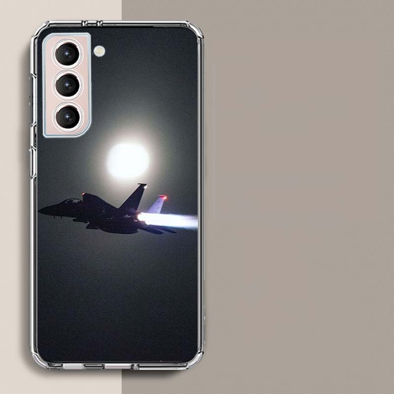 Black Sky Jet Fighter Phone Case For Samsung A17 A56 A36 A26 A16 A55 A35 A25 A15 A05S Galaxy A71 A51 A41 A31 A21S A70 A50 A40 A3