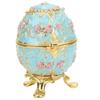 Hand Made Enameled Easter Egg Jewelry Box Organizer Home Desktop Decor Ornaments Gifts