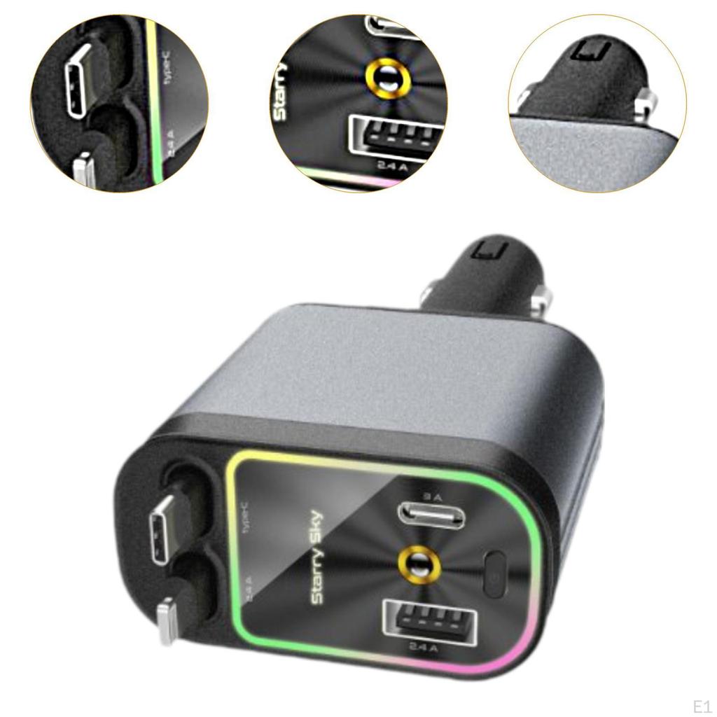 Car Phone Charger 12V/24V Starlight in Roof High Performance Gifts Black