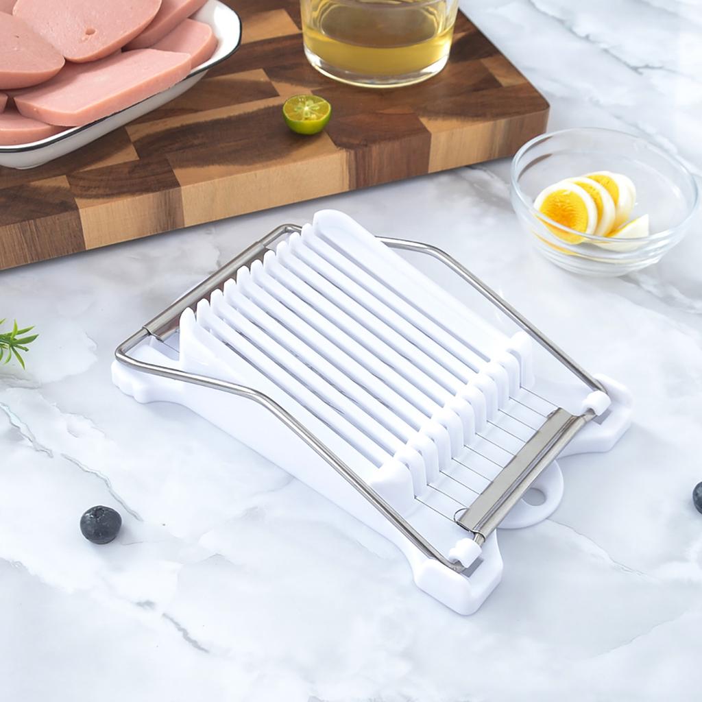 10line Luncheon Meat Slicer Multifunctional Slicer Egg, Banana, Ham Sausage Slicer Stainless Steel Wire Slicer Kitchen Gadget