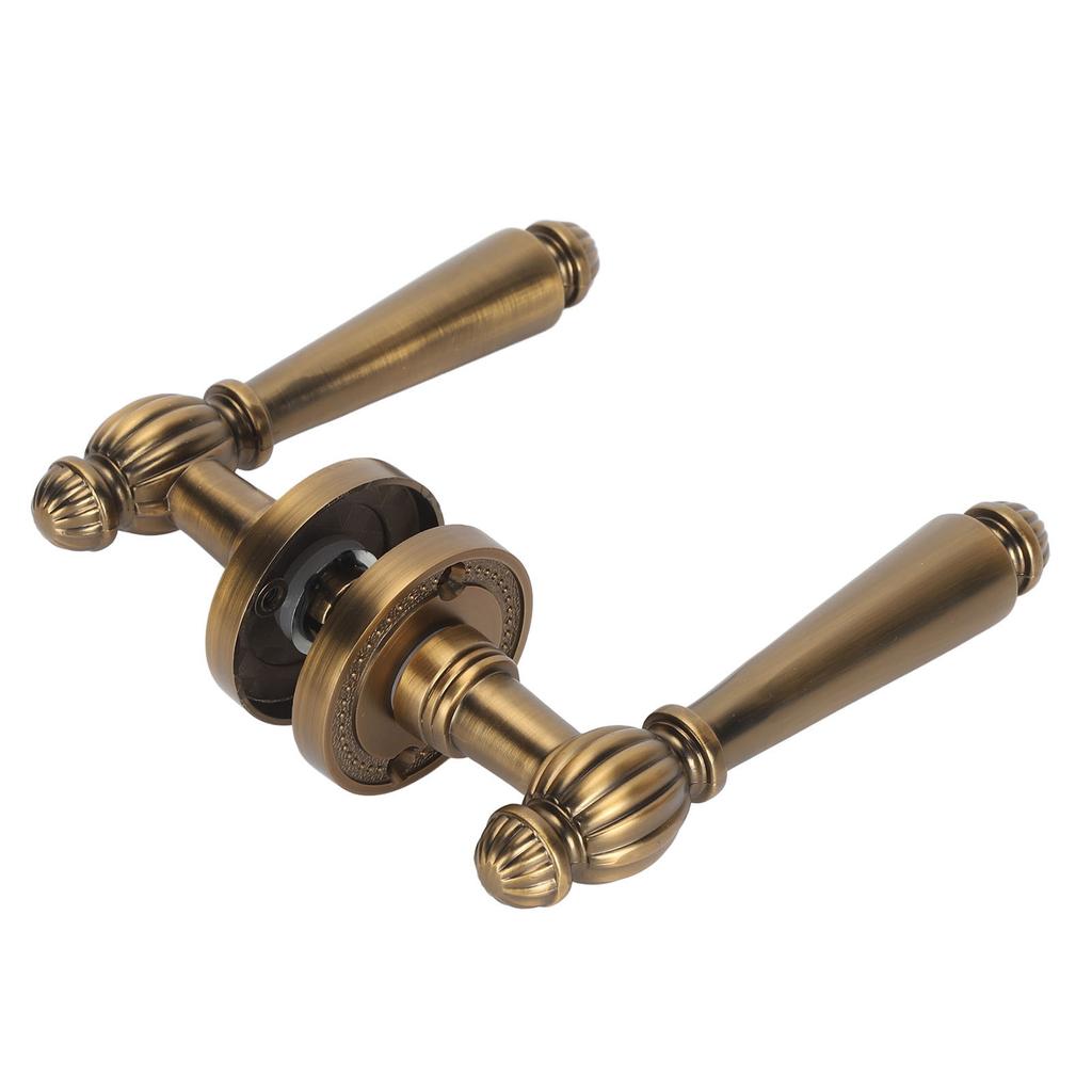 Bronze Door Handle Lock Quiet Copper Core Retro Door Handle Lock for Bedroom Living Room