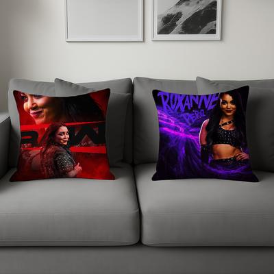 R-Roxanne Perez Wrestler Cushion Cover Double Sided Printed Polyester Pillowcase Pattern Decorative Zipper Cushion Cover