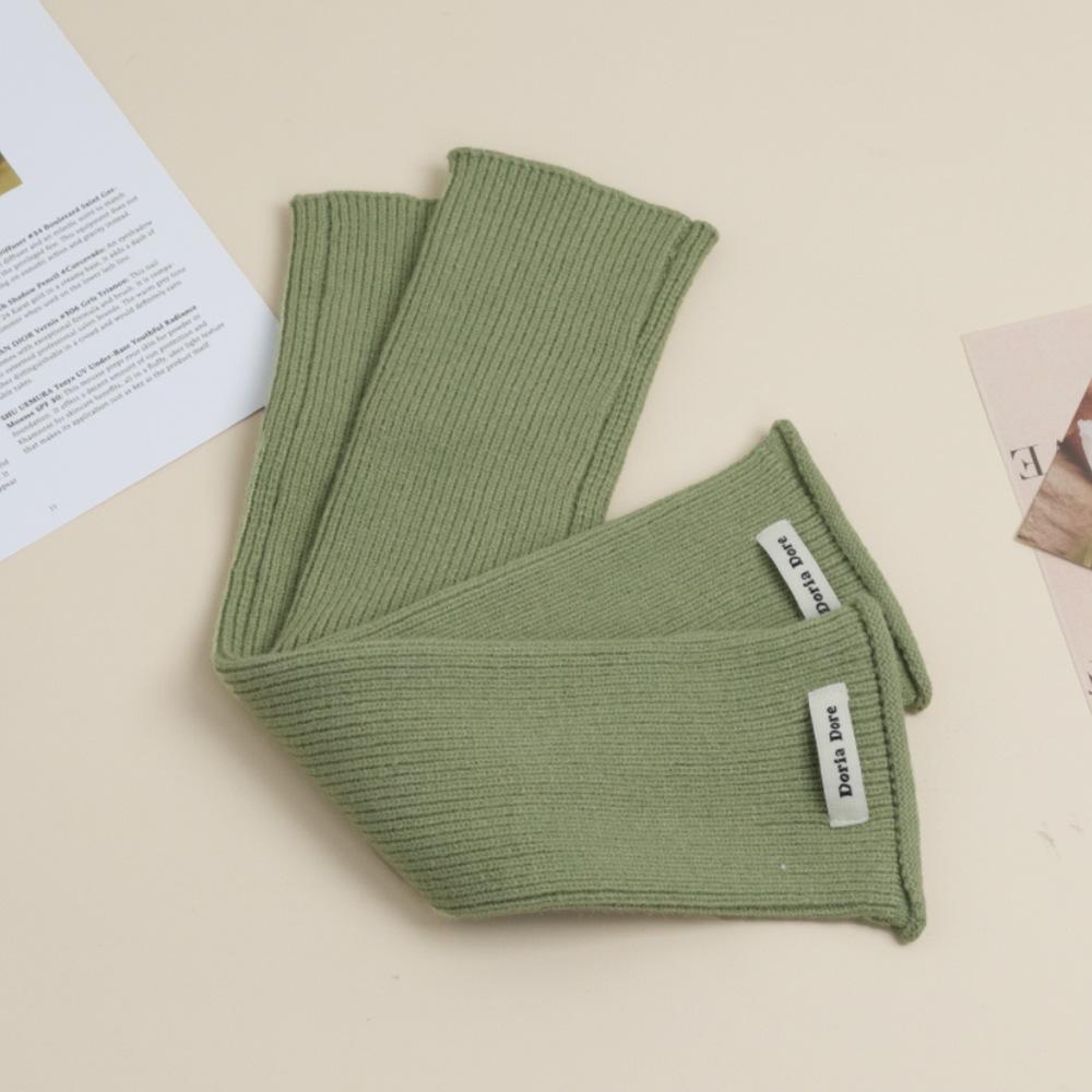 Manchons de Gants Tricotés pour Femmes Automne et Hiver Chaud Couleur Unie Manchons de Mains Demi-Doigts Laine Protège-Poignets Manches Fausse Manches Couvre-Bras