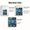 Oceanic Fish Art 2D Flat Pattern Flannel Blanket, High quality All Seasons, Home Decor, Warmth and Comfort, Perfect for Christmas Gifts.