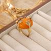 Color Changing Sultan Stone Jewelry Set Luxury Premium Ear Needle Earring Ring Necklace Women