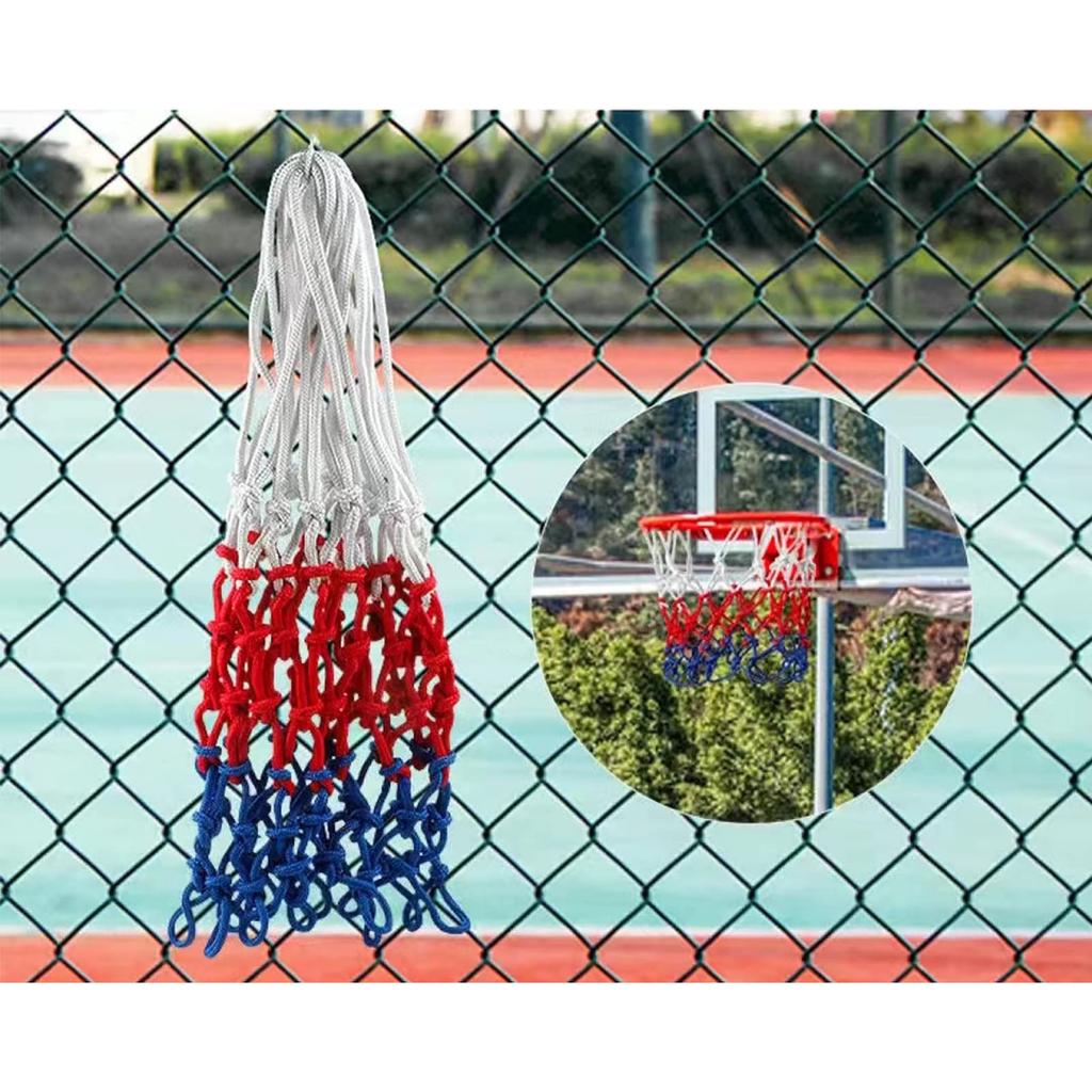 SHULLIIN Plasă Coș de Baschet Minge și Plasă Inel Minge Gol Gol Plasă Inel pentru Standard Universal Ușor de Înlocuit Set din 2 Piese, Înlocuire, Plasă,