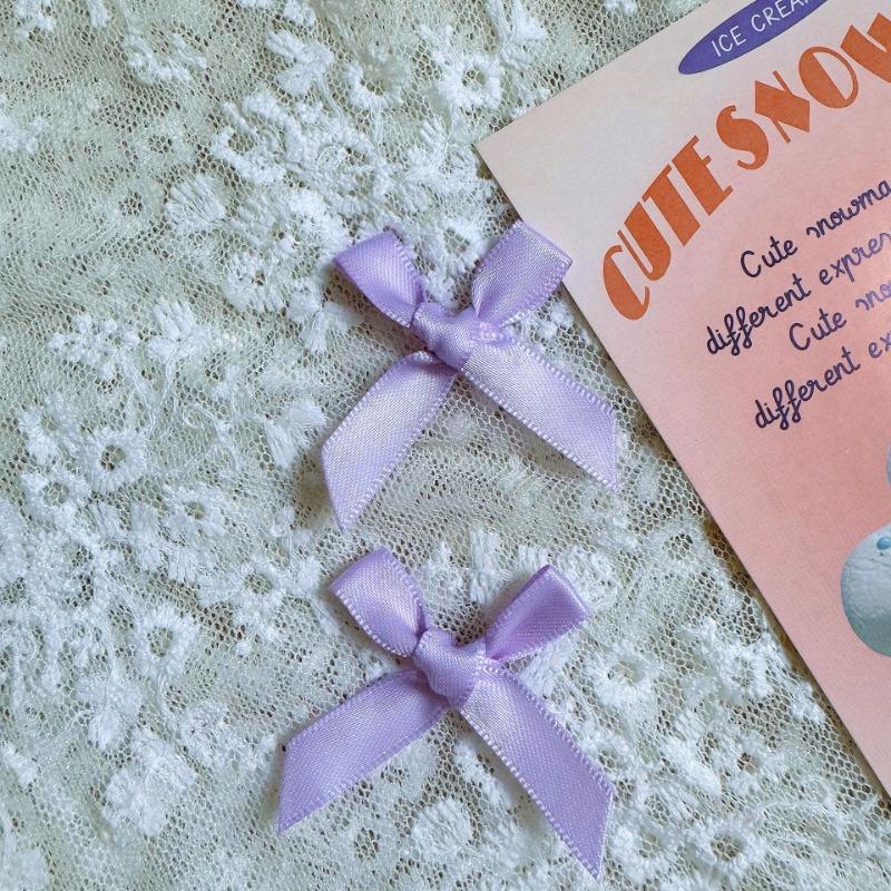 50/100 Pcs Fresh Pink Ribbon Bows Small Size Satin Ribbon Bow Flower Craft Decoration Handwork DIY Party Decoration