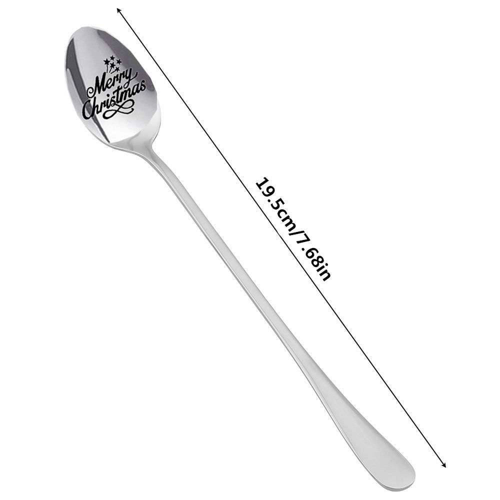 New Year Anniversary Best Present Tableware Coffee Spoons Christmas Spoon Teaspoon Engraved Spoon