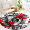 Dragon Crest Custom Name Round Area Rug Carpet Rug For Living Room Bedroom Sofa Playroom Decor Nonslip Floor Mat