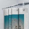 Bathroom Curtain Ferris Wheel Beach Sunset Ocean View Shower Curtain Set Coastal Home Decor Modern Waterproof Fabric