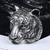 Iron Warrior Men's Retro Titanium Steel Tiger Head Ring