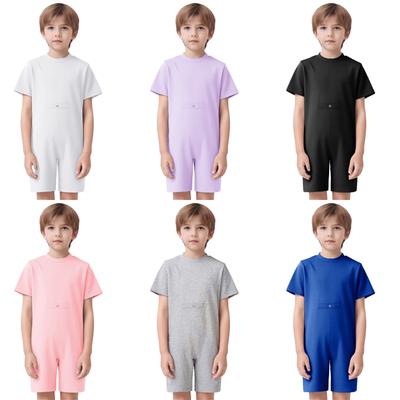 Roupa para Necessidades Especiais para Crianças Macacão Adaptável Zíper nas Costas de Fácil Acesso Conforto Uso Diário