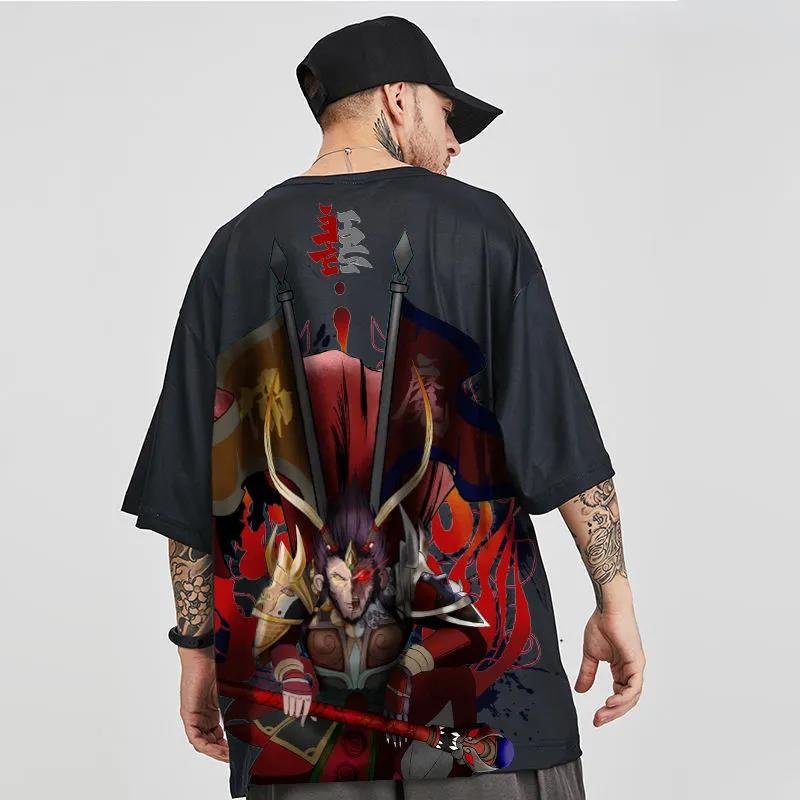 

Футболка для пар в стиле хип-хоп, модная китайская футболка с принтом аниме Гоку, летняя футболка большого размера с круглым вырезом и короткими рукавами, повседневный пуловер, рубашка для дам/мальчиков M чёрный