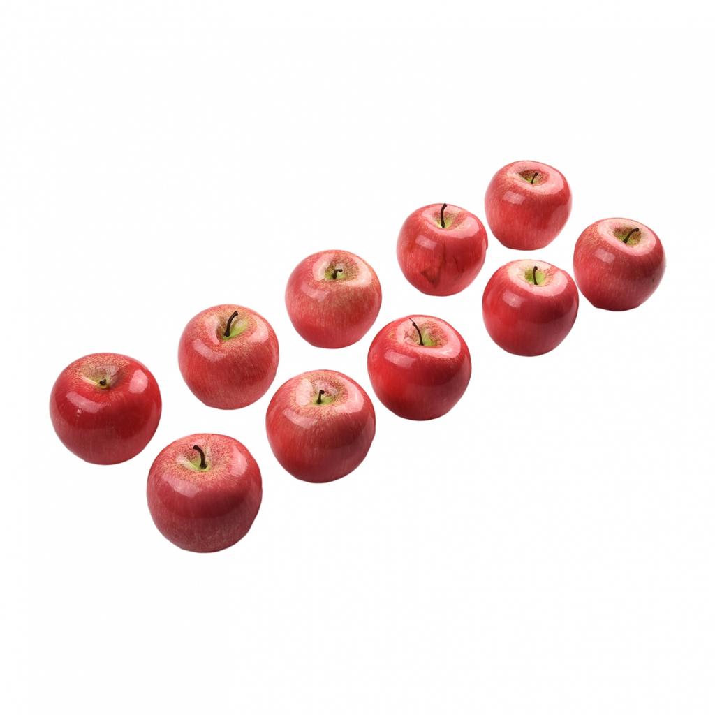 10pcs Large Artificial Fake Red Green Apples Fruits Kitchen Home Food Decor