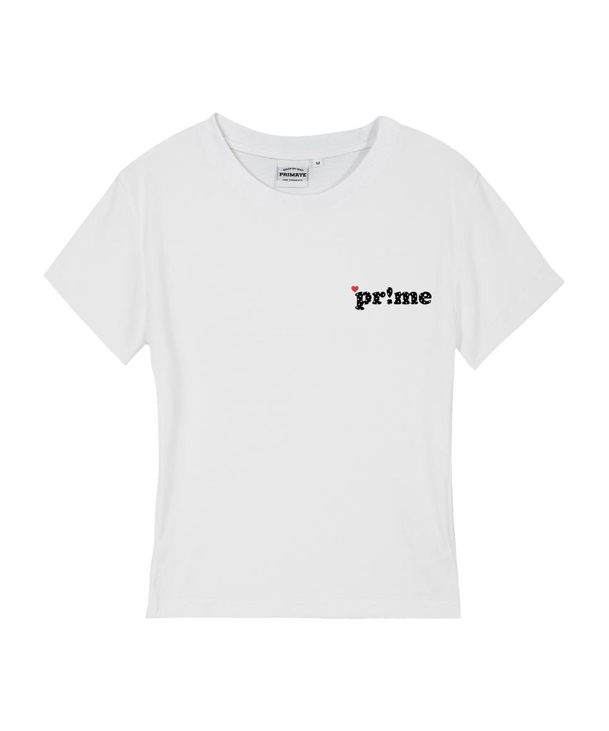 PRIMATE Mini Heart Prime Women'S Slim Fit Short Sleeve T-Shirt 5 Colors