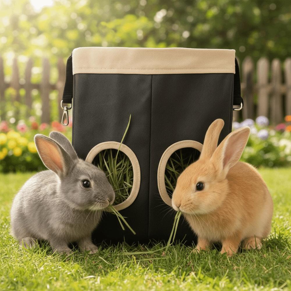 Hanging Rabbit Feed Bag Eco-Friendly Herbivore Bags Food Storage Bag Hay Pouch  for Pet Cage