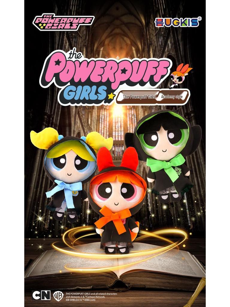 Official Powerpuff Girls Bubbles Plush Toy with Academy Outfit and Magic Robe - Cute Gift Doll Pendant