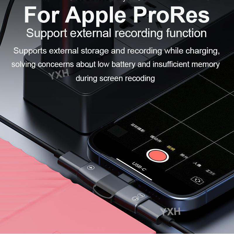 Xiaomi OTG Double USB Type C PD 15W Charger To Type C Jack AUX Audio Headphones Splitter Adapter for iPhone 15 Pro Max Samsung Xiaomi