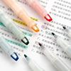 5Colors/Set Double Headed Highlighter Pen Set Unique Window Tip Highlighter Pen Highlighters Marker School Stationery Supplies