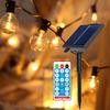 Solar String Lights Outdoor with Remote LED Shatterproof Bulbs Dimmable G40 Solar String Lights for Outside Backyard Party Decor