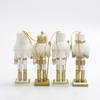 4Pcs Christmas Nutcrackers Ornaments Wooden Nutcrackers Soldier Figures Toy Tree Pendant for Christmas Party Decorations