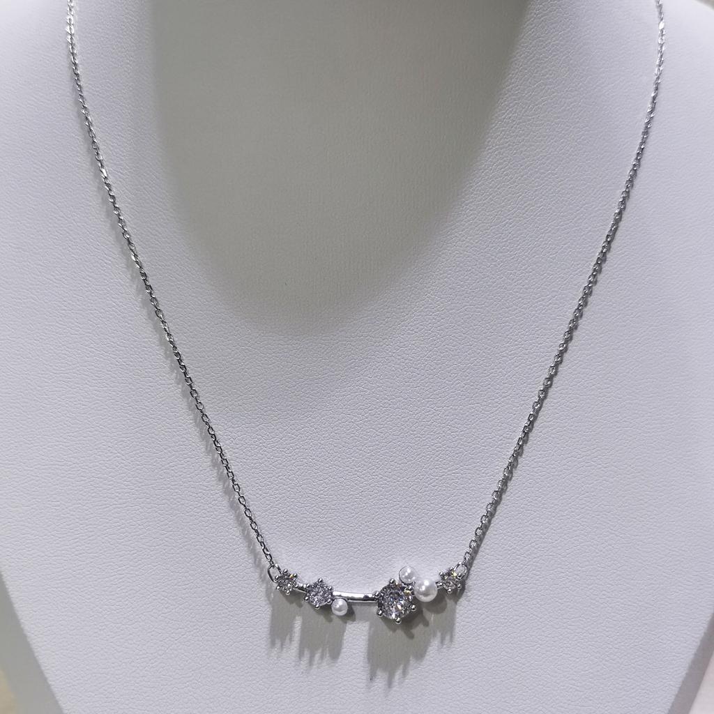 Heart Necklace Women's High Jewelry Set Luxury Pearl Necklace Earrings Ring Bracelet Suitable for Wedding Gifts