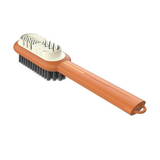 

1/2/3 шт. Щетка для чистки Двусторонняя щетка для чистки обуви с жесткой щетиной и мягкими силиконовыми массажными выступами Скраббер для чистки обуви