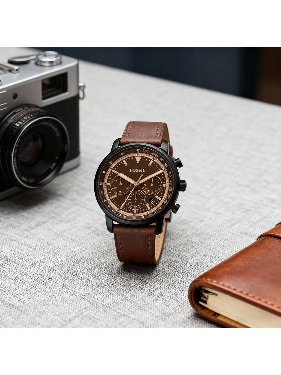 

Men s Multi-Function Quartz Watch - Black Dial, Sporty Design, Durable Case. Suitable for Sports, Work & Leisure. Model: FS5529/FS5415. коричневий