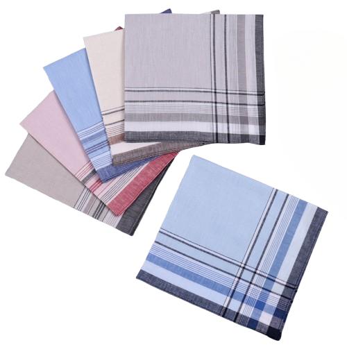 6 sztuk stylów 40x40 cm Czysta bawełna Męska chusteczka w kratę Kieszonka na pot Seria w jasnych kolorach Chusteczka Świetne prezenty