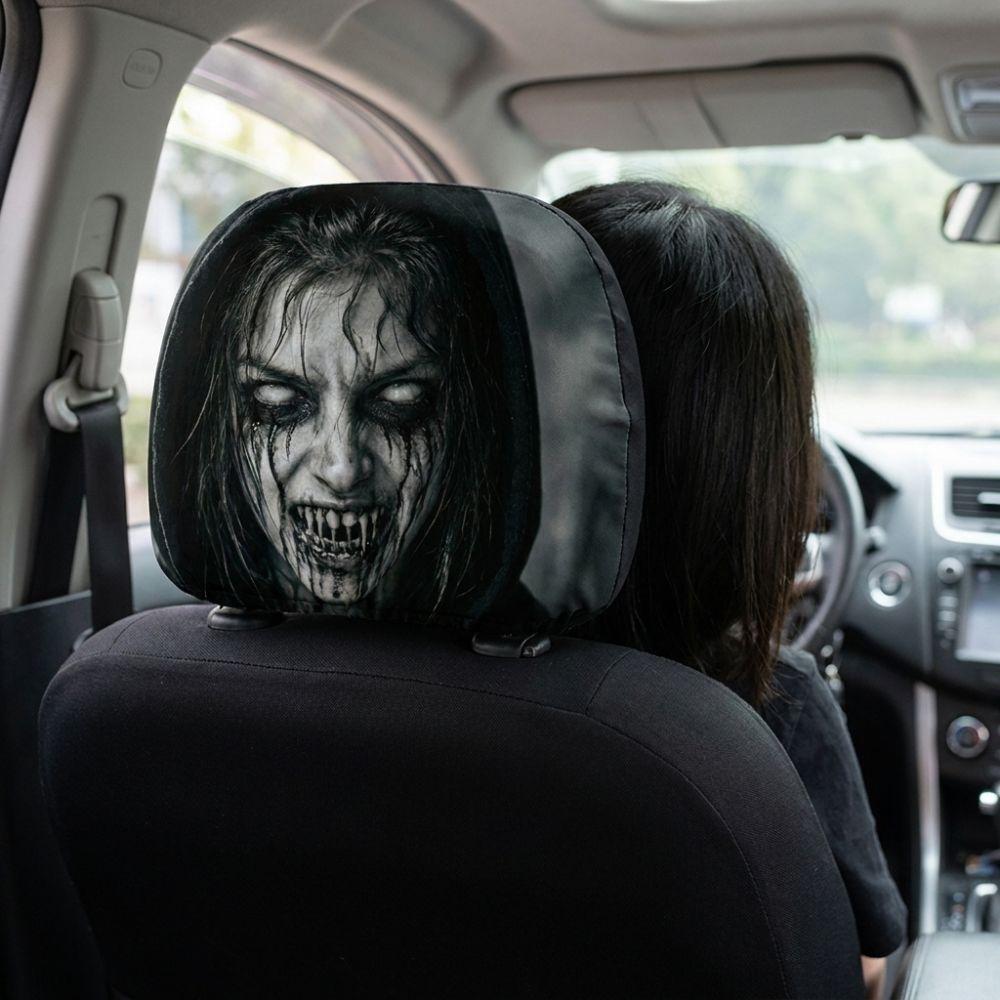 2 Stück Komfortable Halloween Auto Kopfstützenbezug Automobil Sitz Kopfstützenbezug Ganzjahresnutzung