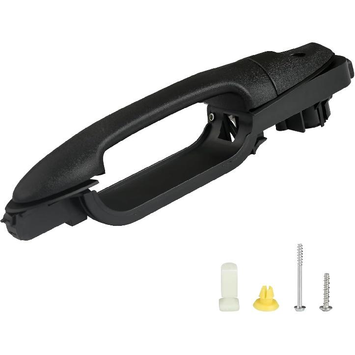 TQPONLY Exterior Door Handle & Reinforcement Plate Kit,For 2000-2007 Ford Focus Front Left Driver Side,Replaces 81970 6S4Z-5426685-C 6S4Z-5426685-A