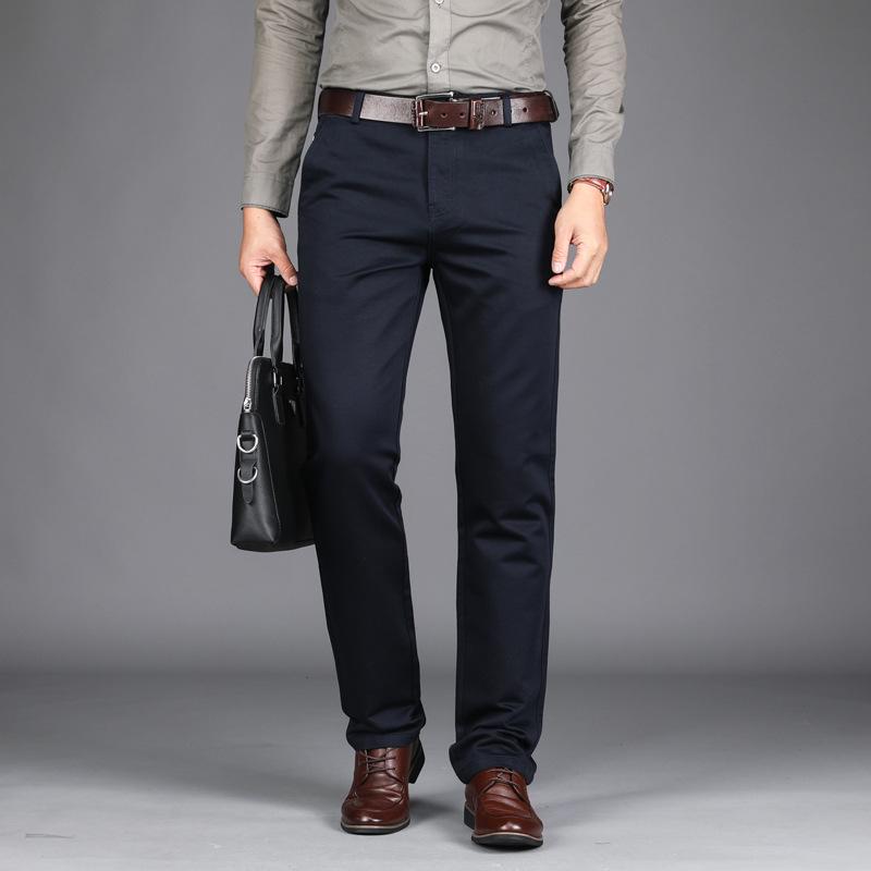 

Men s Plus Size Casual Autumn/Winter Slim Fit Trousers 40 синий