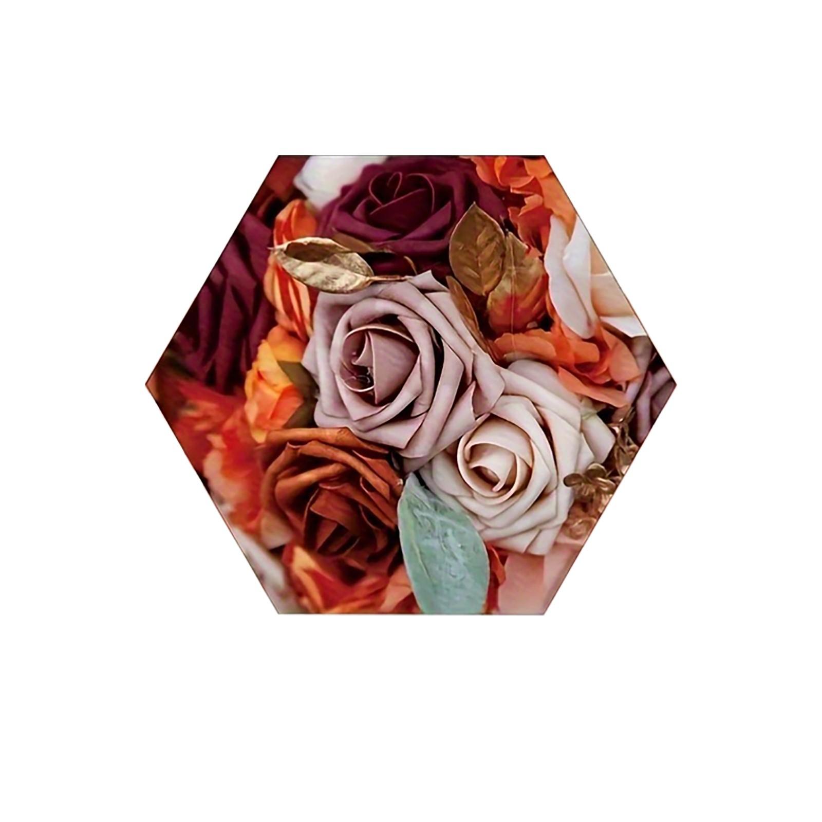 

Personalized Custom Hexagonal Wooden Photo Wall With EVA Adhesive Hexagonal Photo Frame For Family, Wedding, Graduation, Travel Memories One Size