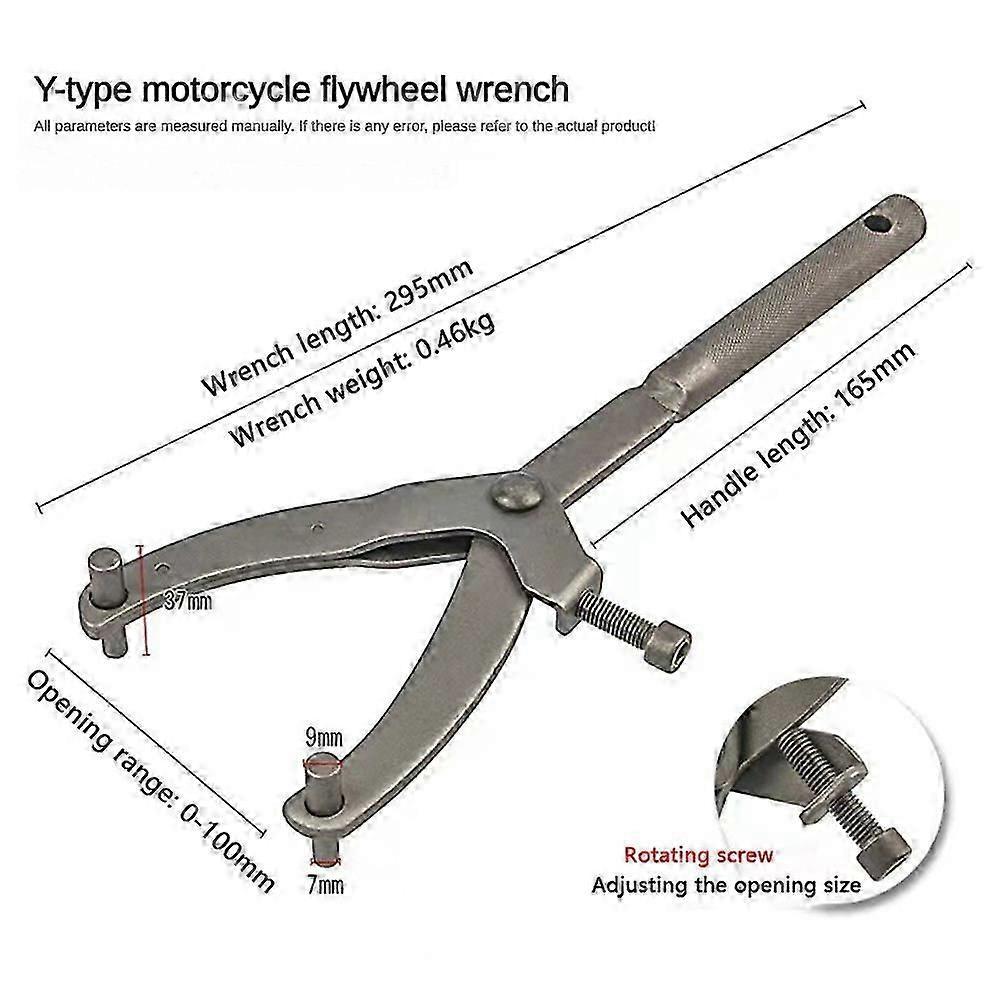 2024 Universal Motorcycle Flywheel Wrench Tool Y Shape Motor Clutch Disassembly Assembly Fixing Tools Scooter Motorcycle Accessories