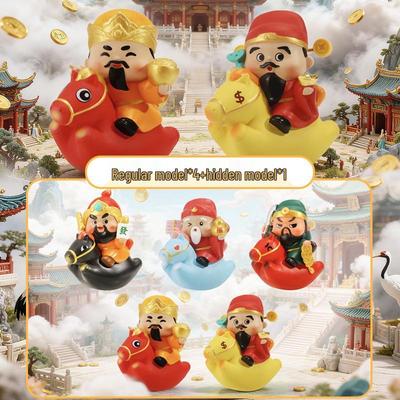 Coming Soon: God of Wealth Resin Blind Box - Cute Desktop Decoration and Creative Ornament.