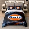 Custom Bedding Set Gulf Pattern, Print Name Text 1 Duvet Cover plus 2 Pillowcases Home Textile