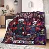 Tokyo Ghoul Deluxe Print Flannel Blanket, Cute Cartoon Pattern for Sofa Bed, Cozy Home Decorative Throw, Travel Use_LIAN