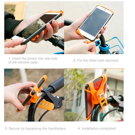 Fahrrad Handyhalterung Halterung Fahrrad Smartphone Design Rutschfest Ultraleicht Weich Elastisch Universal Silikon Motorrad