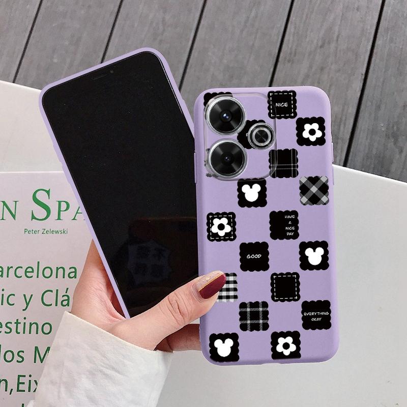 

Мягкий силиконовый чехол с квадратной сеткой для Samsung A55 A35 M35 S24 Xiaomi Redmi Note 13 Pro 13C 14 Poco C65 iPhone Huawei Honor Realme Camera Противоударный чехол Realme GT Master фиолетовый