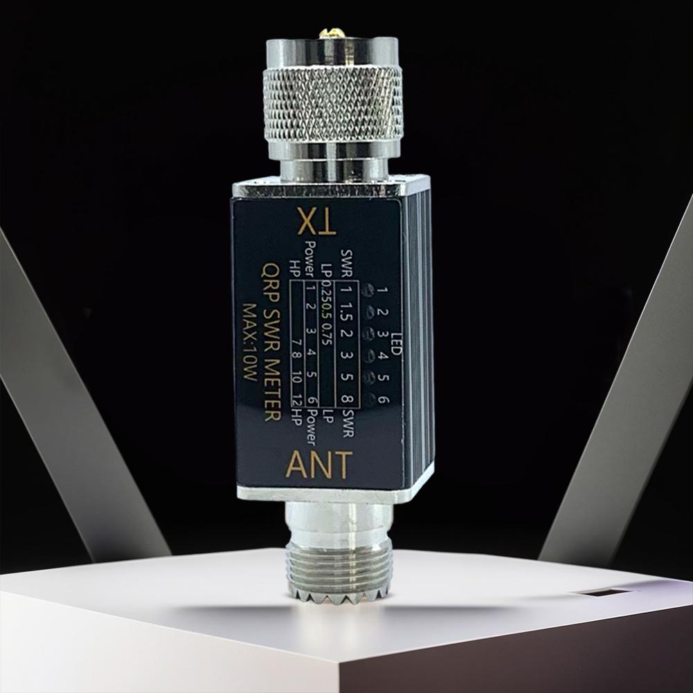 1- 30mhz 10W 6 LED SWR Meter Shortwave SWR Power Meter No Batteries Required LED Indicator SWR Meter for Shortwave Radio