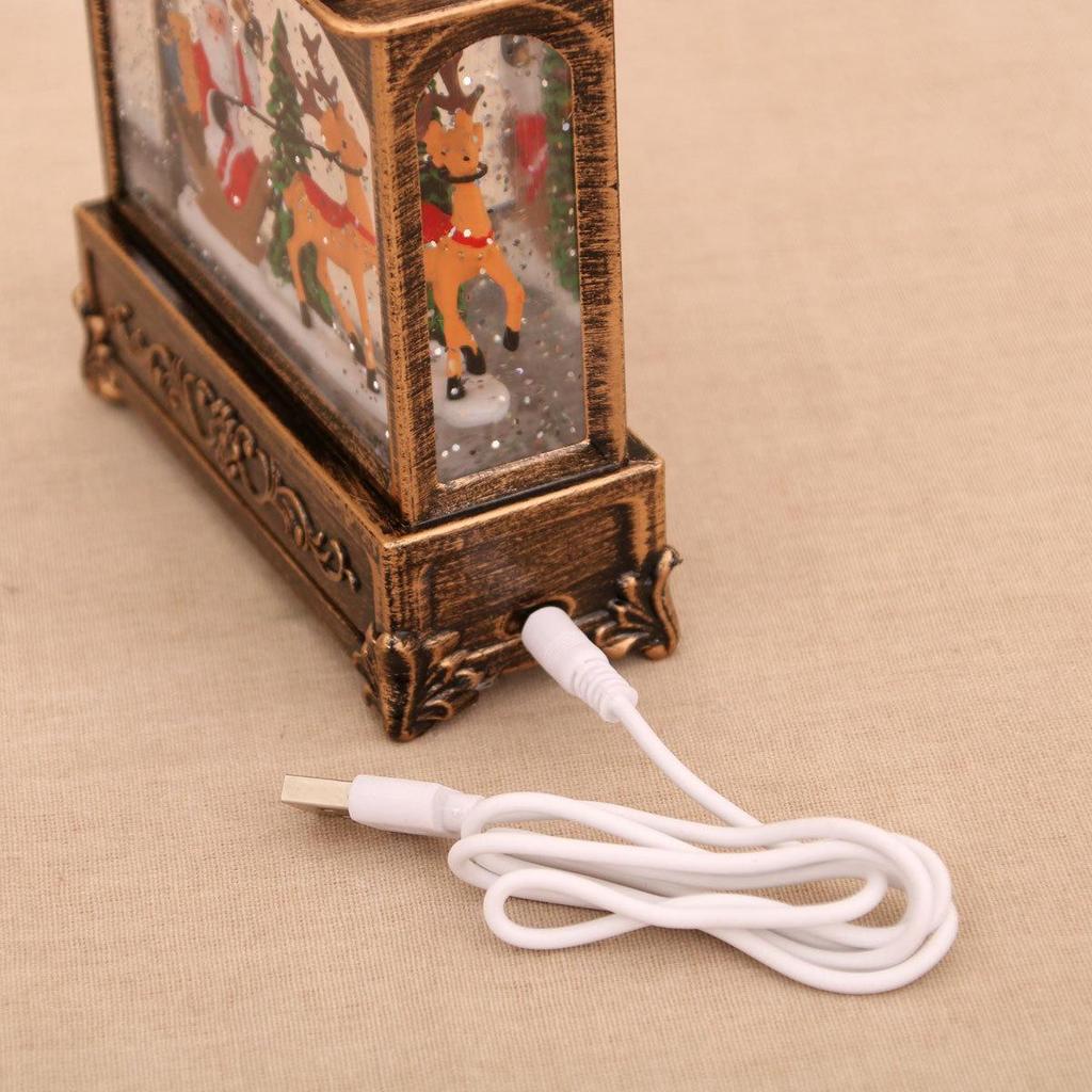 Musical Light-Up Snowing Christmas Ornament Night Light Gift