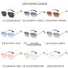 High-quality Rimless Square Metal Sunglasses Women Men Gradient Simple Brand Sun Glasses Outdoor Travel Lady Man Eyewear UV400